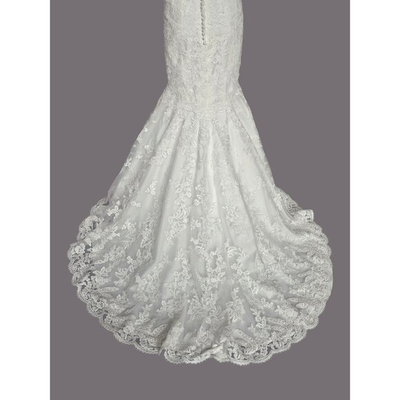 NWOT Ivory Full Lace Fit/Flare Wedding Gown - Mori Lee - Picture 6 of 13